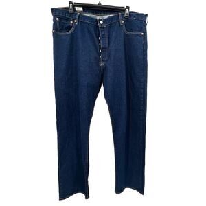 Levi's 501 Original Jeans Men's 44x34 100% Cotton Dark Wash Denim Casual